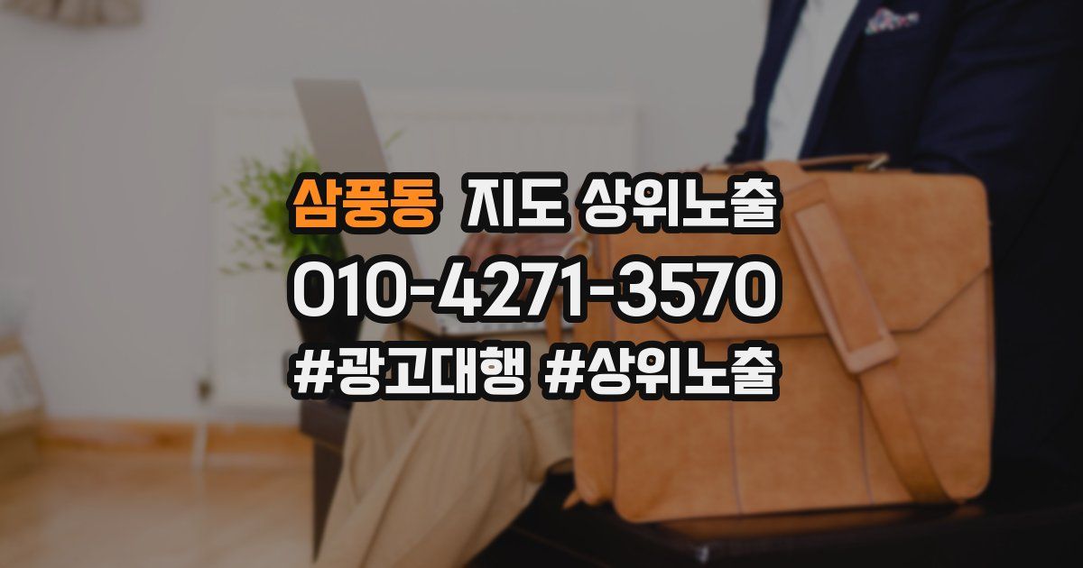 삼풍동 지도 상위 노출