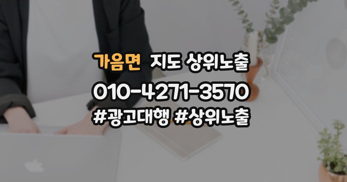 가음면 지도 상위 노출