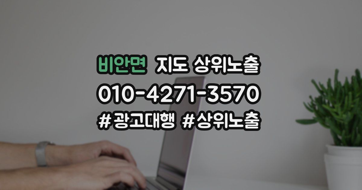 비안면 지도 상위 노출