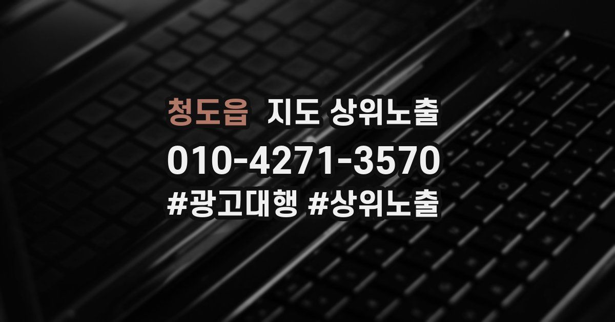 청도읍 지도 상위 노출