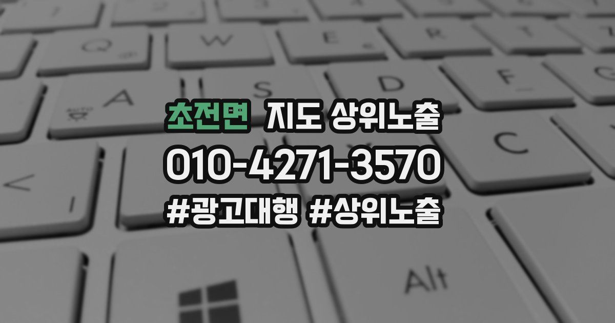초전면 지도 상위 노출