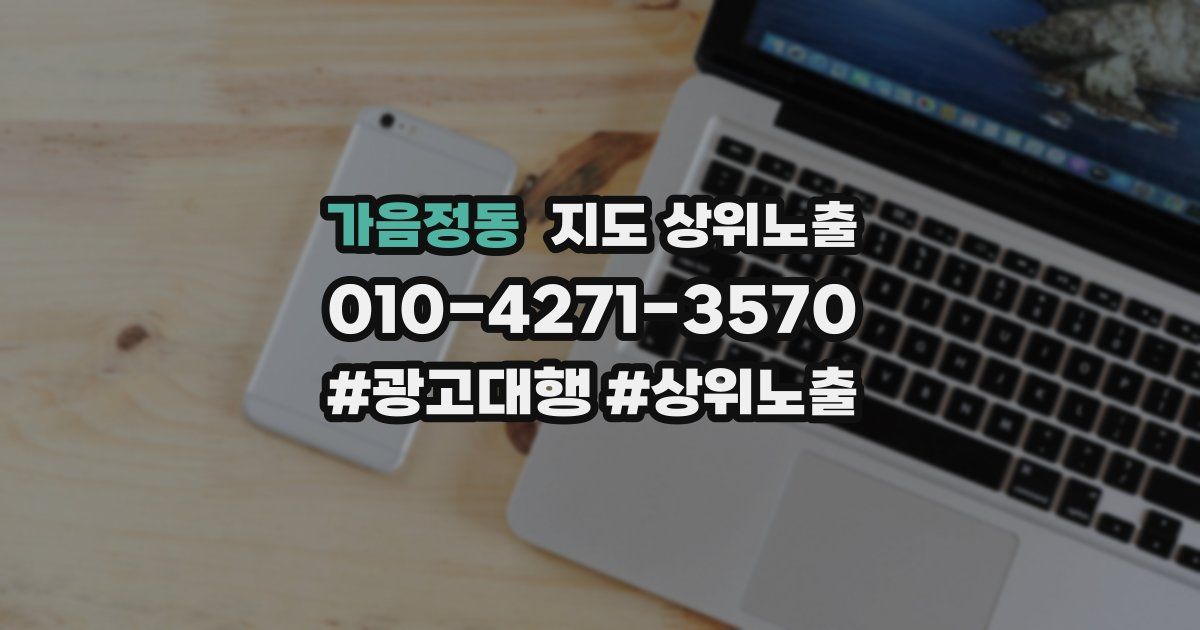 가음정동 지도 상위 노출