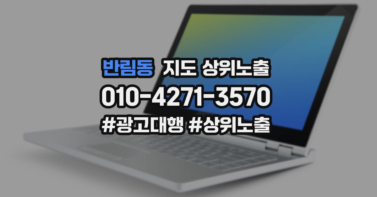 반림동 지도 상위 노출