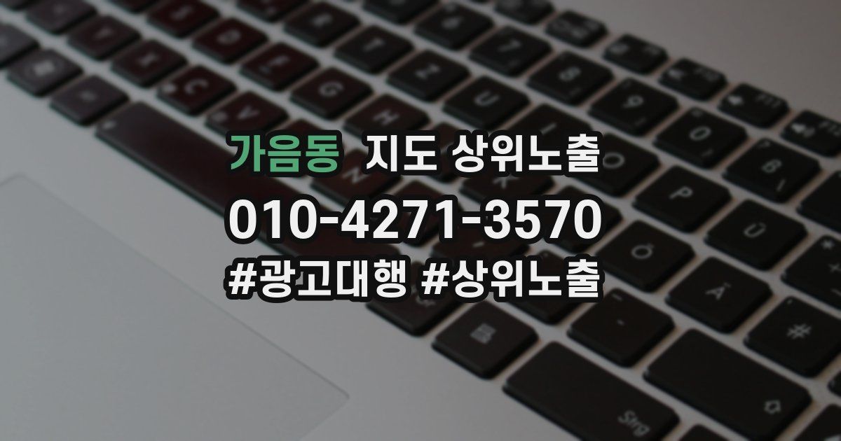 가음동 지도 상위 노출