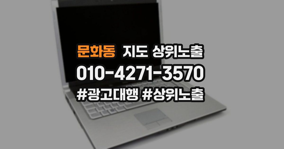 문화동 지도 상위 노출
