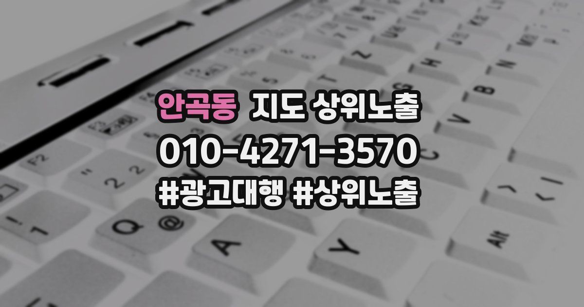 안곡동 지도 상위 노출