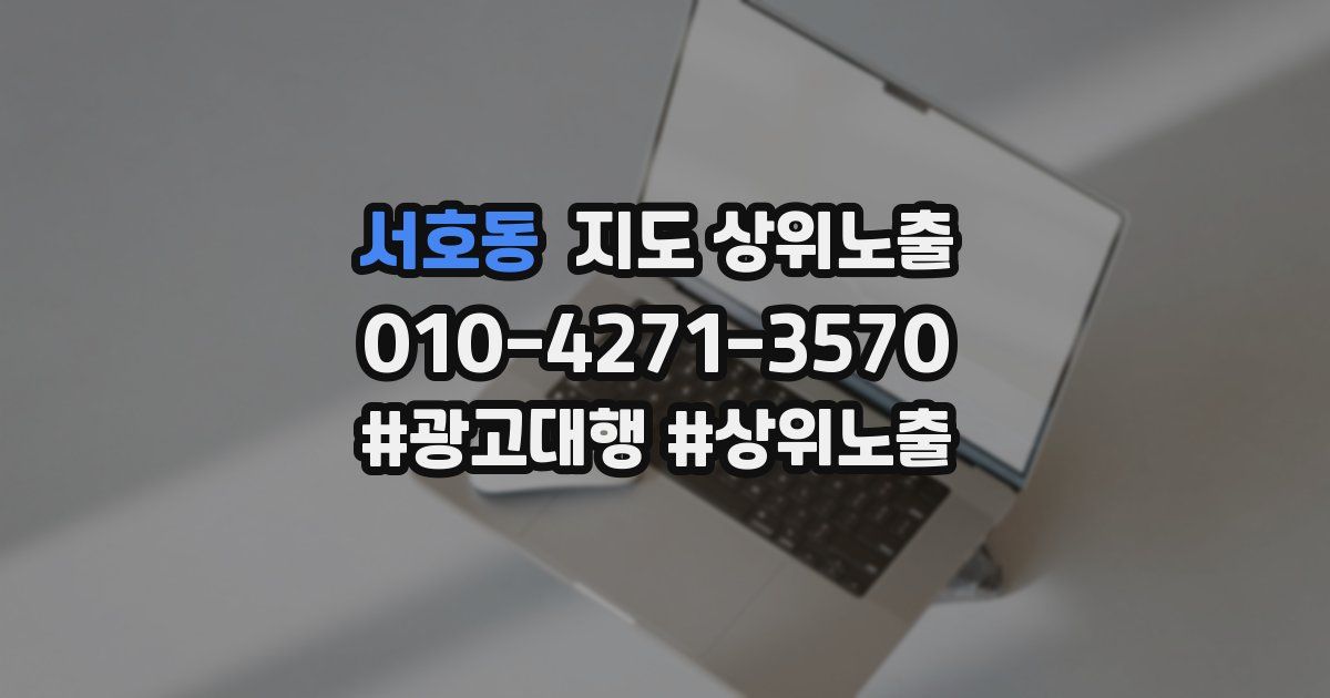 서호동 지도 상위 노출