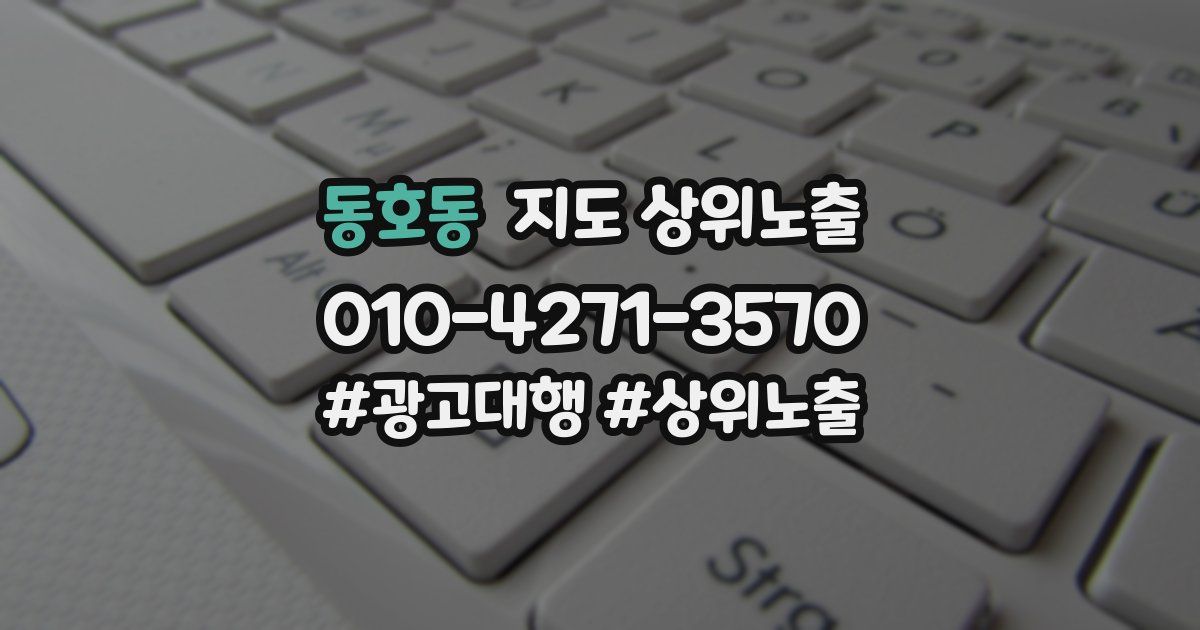 동호동 지도 상위 노출