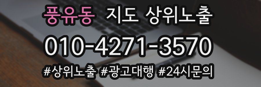 풍유동 지도 상위 노출