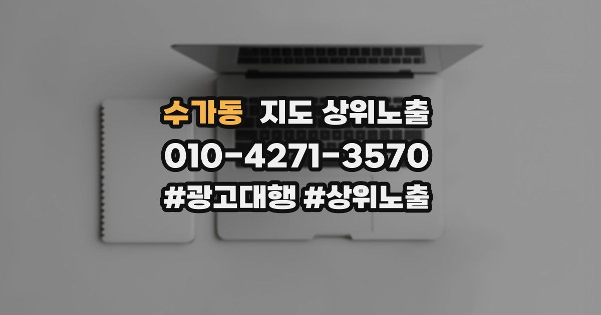 수가동 지도 상위 노출