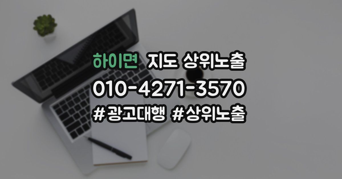하이면 지도 상위 노출