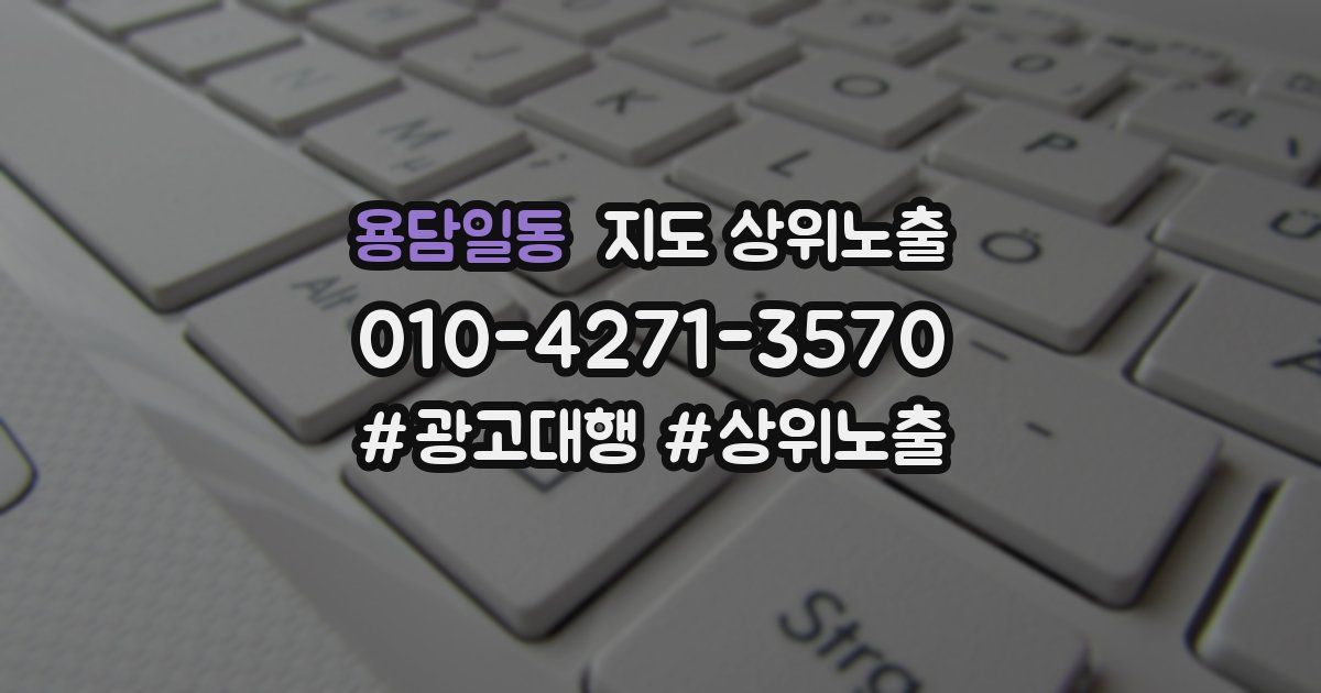 용담일동 지도 상위 노출