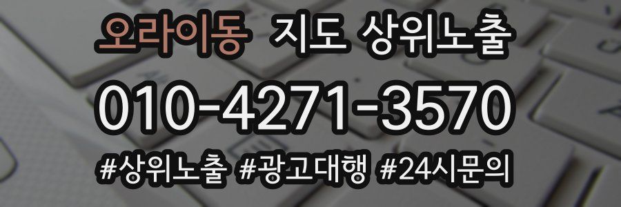 오라이동 지도 상위 노출