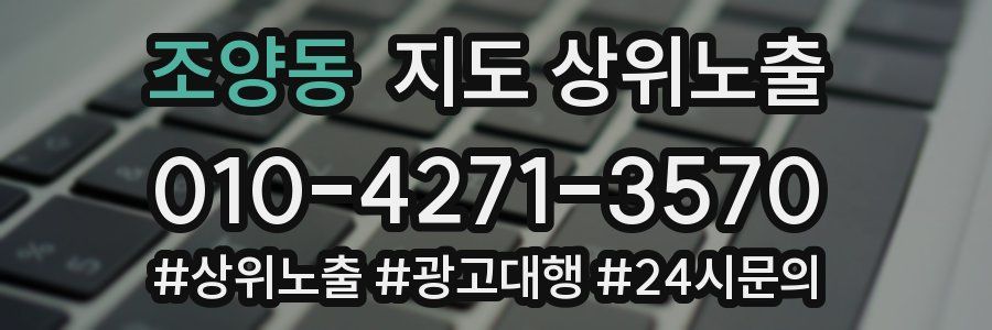 조양동 지도 상위 노출