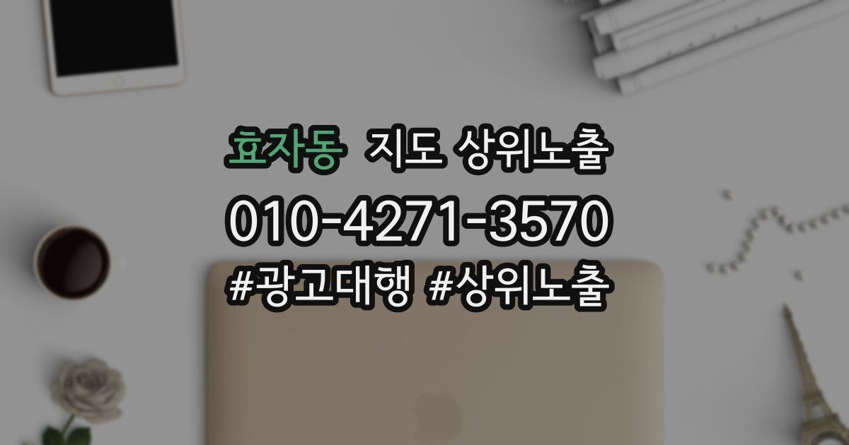 효자동 지도 상위 노출