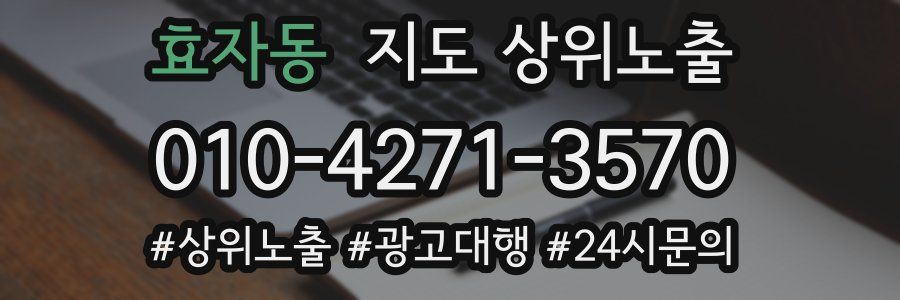 효자동 지도 상위 노출