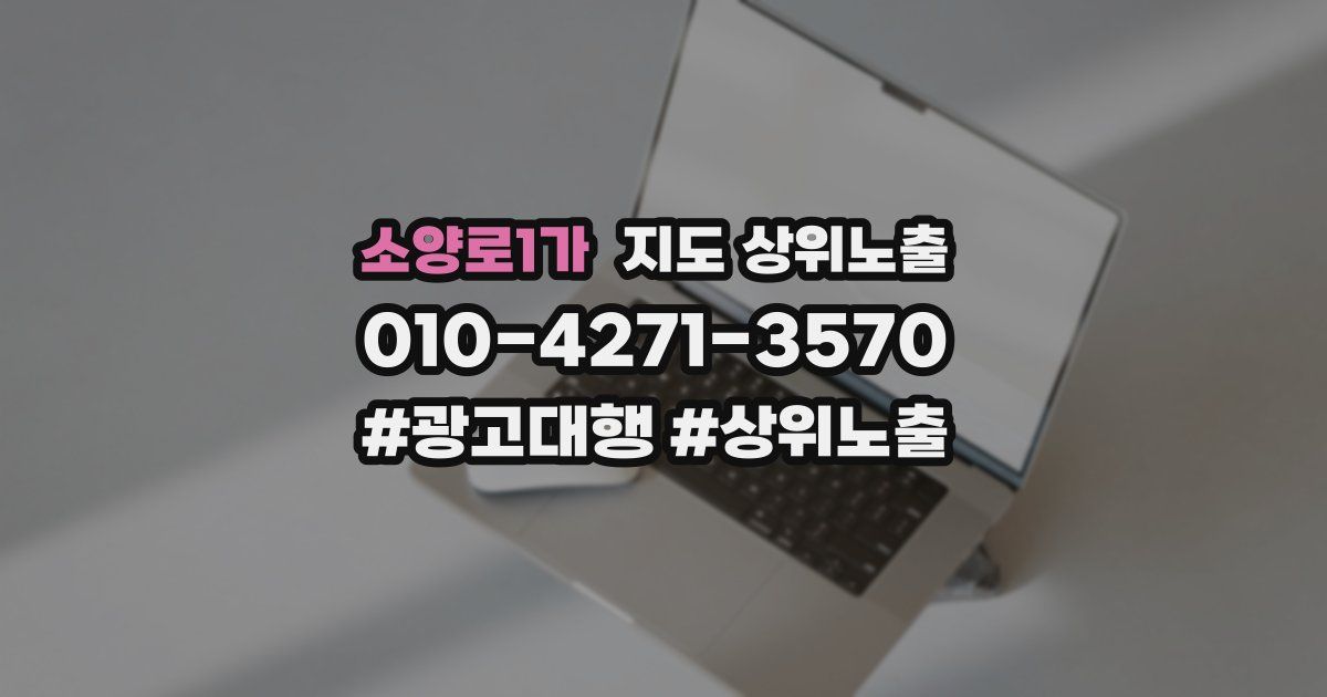 소양로1가 지도 상위 노출