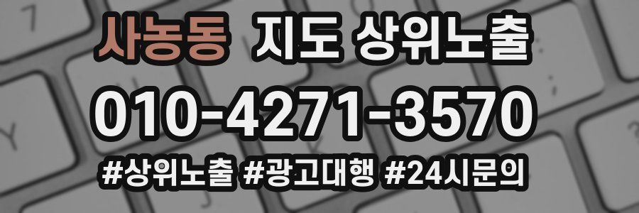 사농동 지도 상위 노출