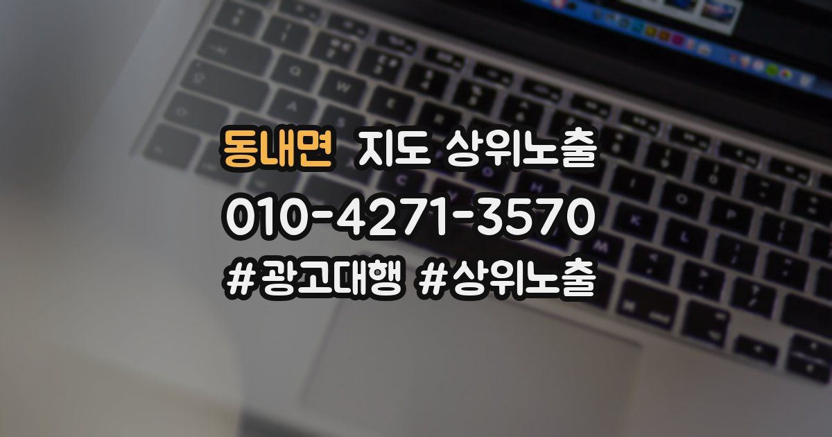 동내면 지도 상위 노출