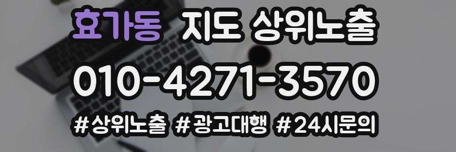 효가동 지도 상위 노출