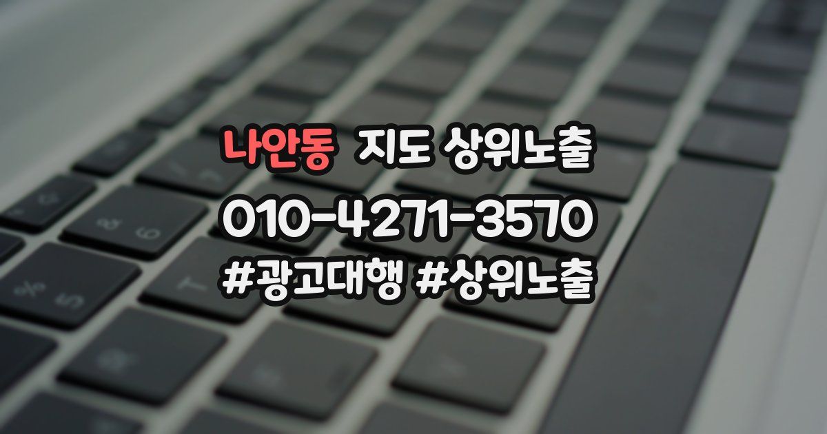 나안동 지도 상위 노출