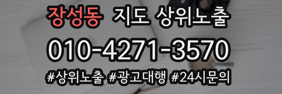 장성동 지도 상위 노출