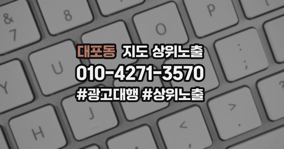 대포동 지도 상위 노출