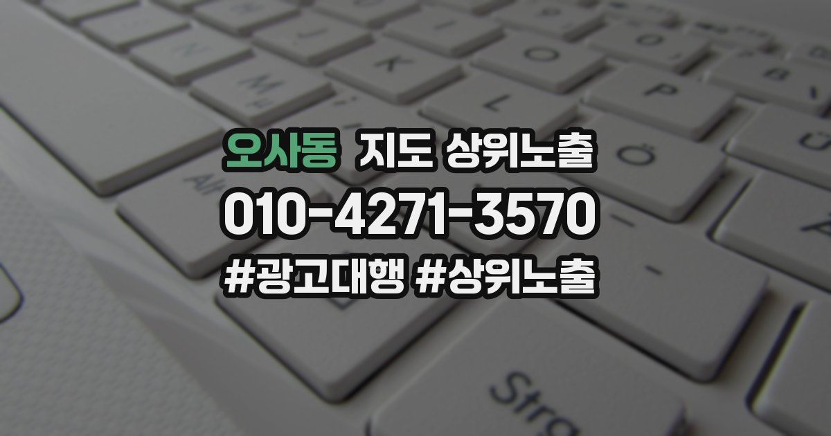 오사동 지도 상위 노출