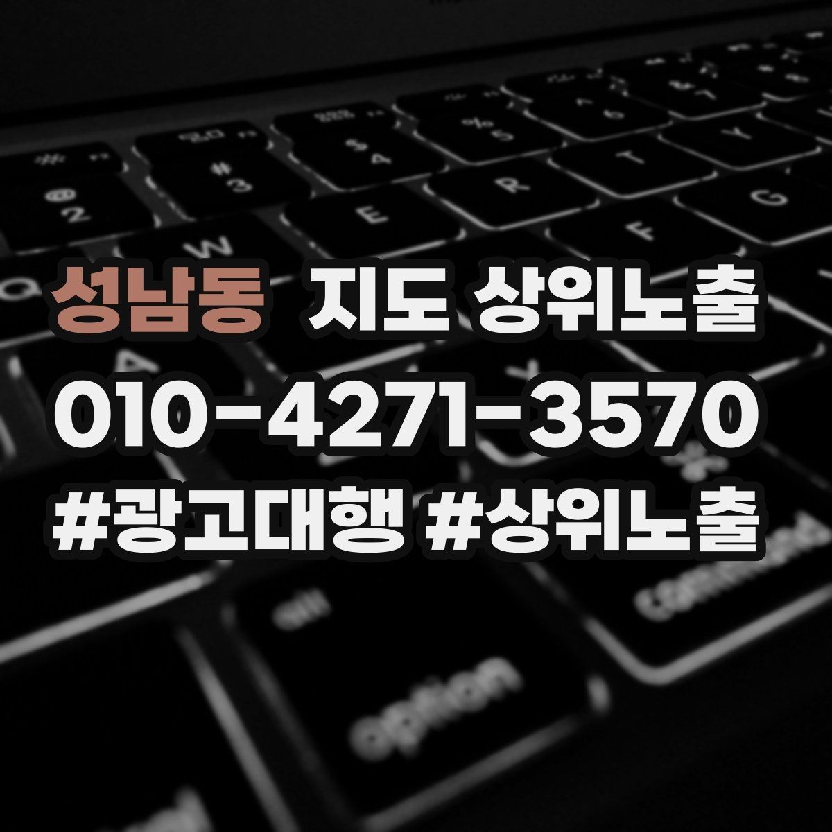 성남동 지도 상위노출 최저가 대신 신뢰를 주는 문구