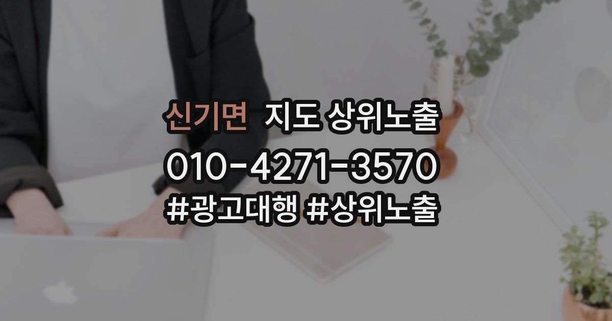 신기면 지도 상위 노출
