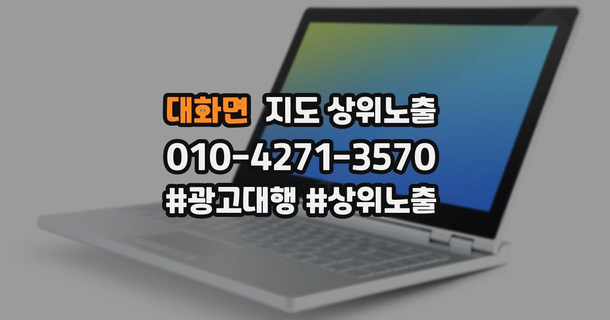 대화면 지도 상위 노출
