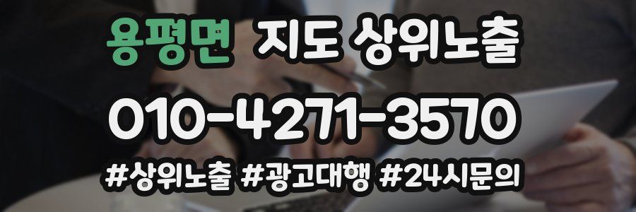 용평면 지도 상위 노출