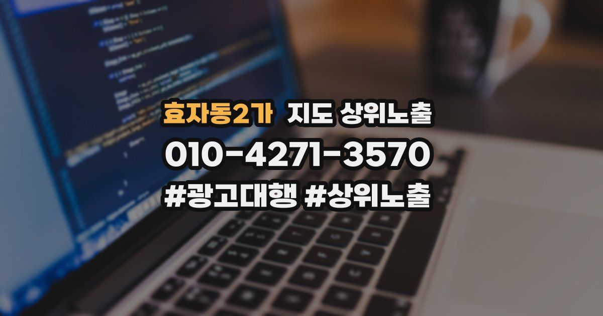 효자동2가 지도 상위 노출