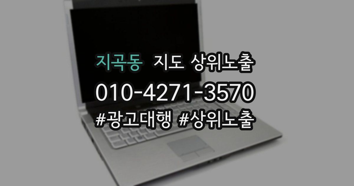 지곡동 지도 상위 노출