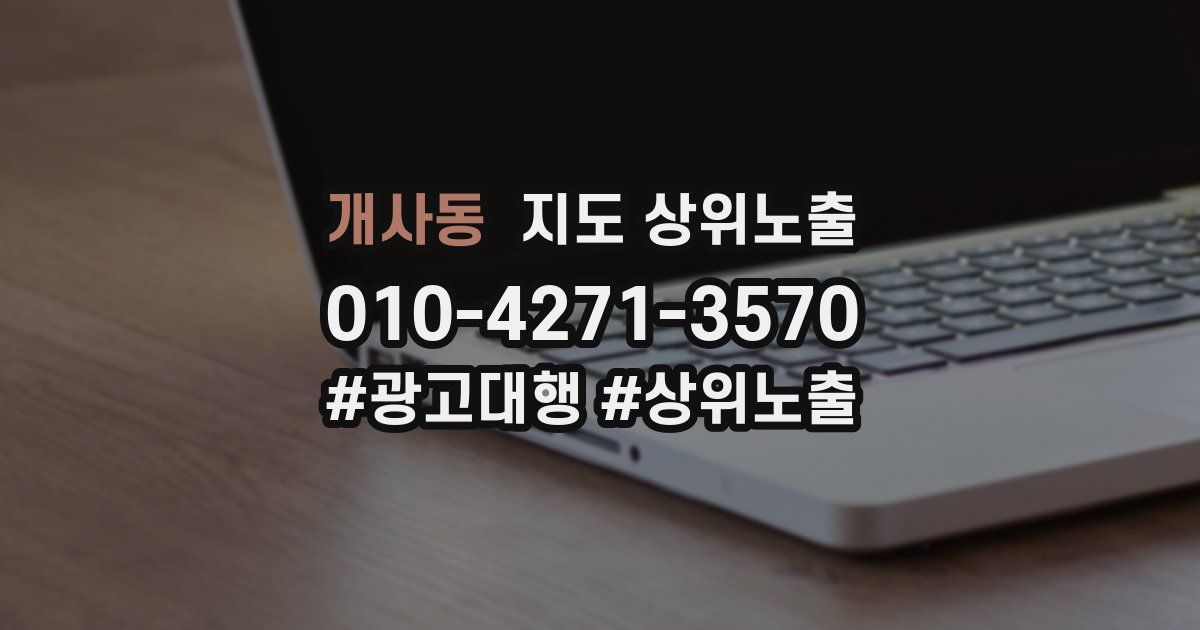개사동 지도 상위 노출
