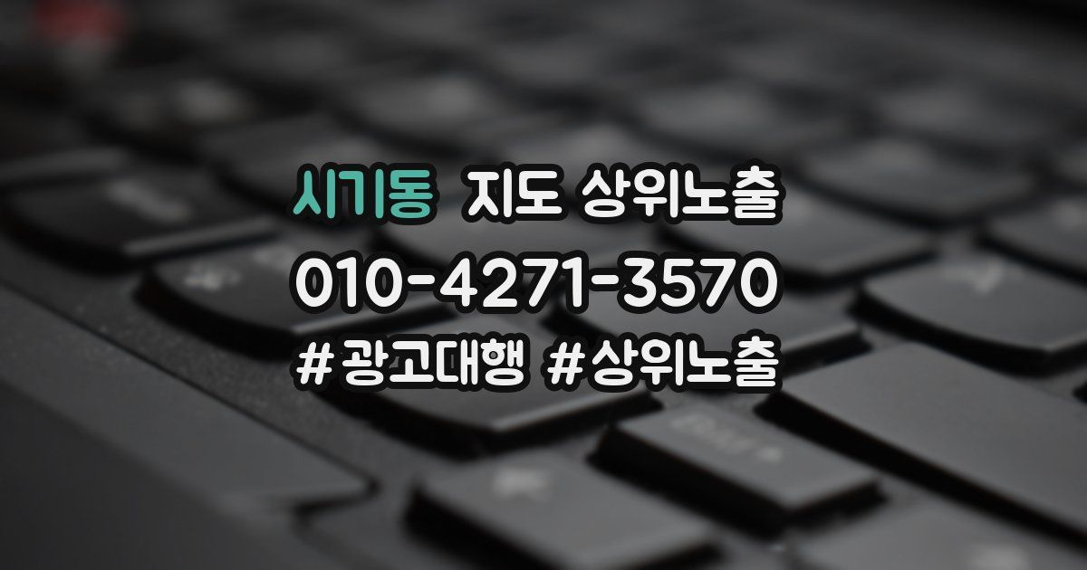 시기동 지도 상위 노출