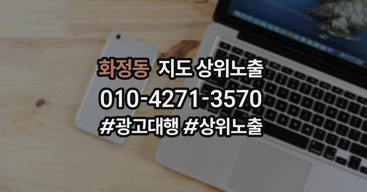 화정동 지도 상위 노출