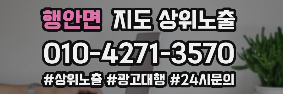 행안면 지도 상위 노출