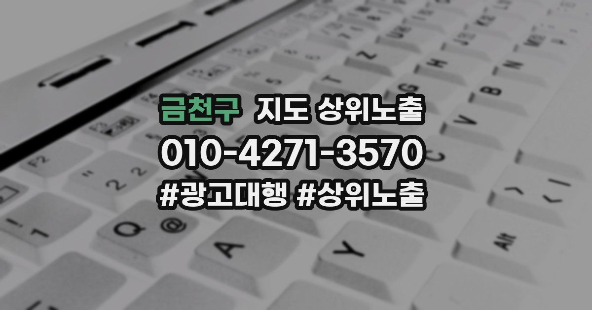 금천구 지도 상위 노출