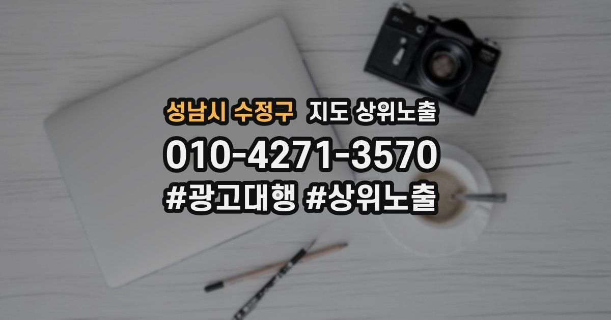 성남시 수정구 지도 상위 노출