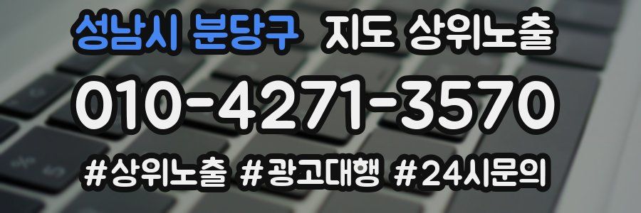 성남시 분당구 지도 상위 노출