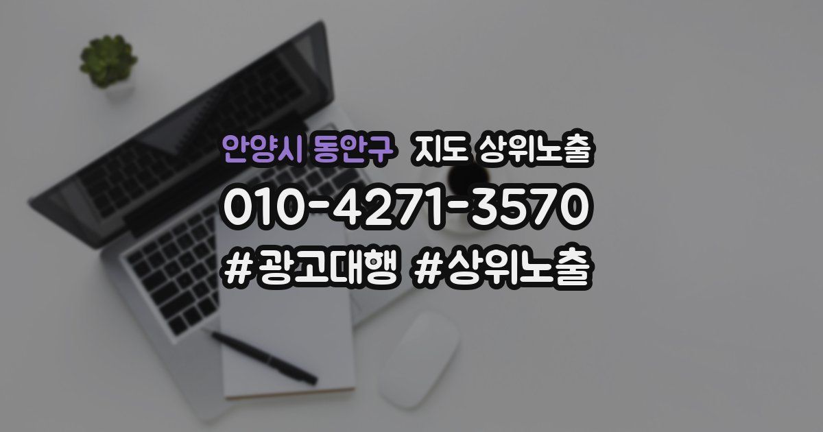 안양시 동안구 지도 상위 노출