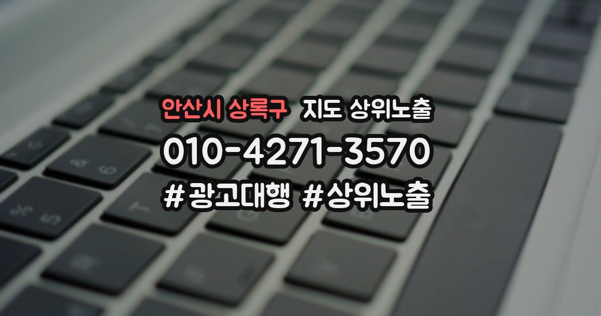안산시 상록구 지도 상위 노출