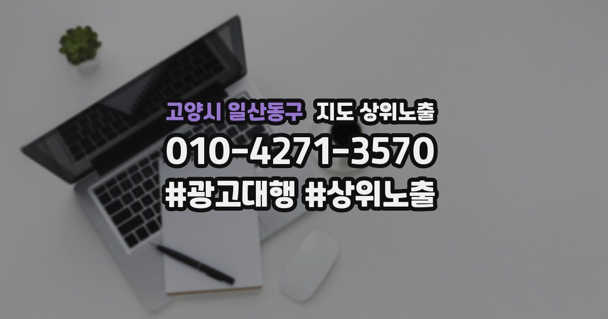 고양시 일산동구 지도 상위 노출