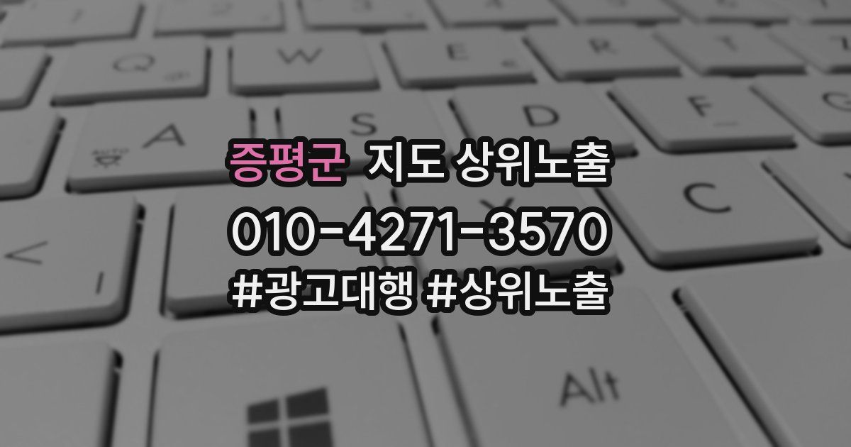 증평군 지도 상위 노출