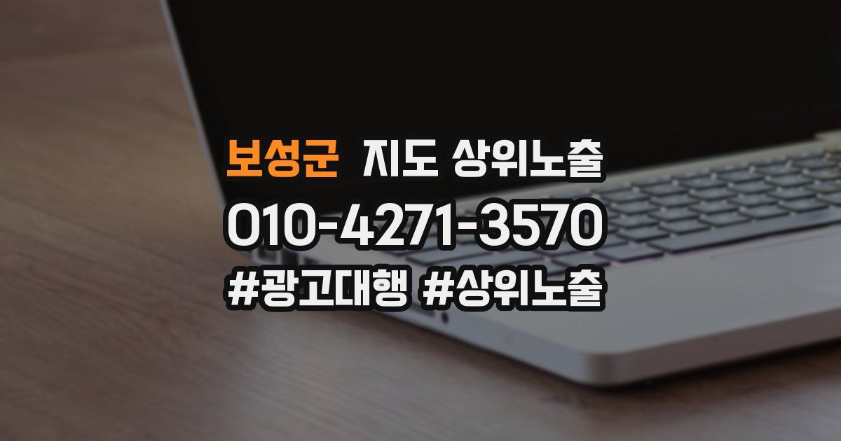 보성군 지도 상위 노출