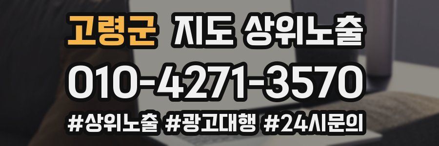 고령군 지도 상위 노출