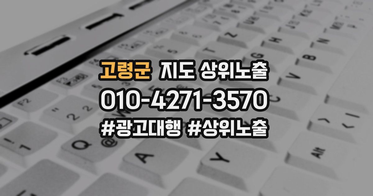 고령군 지도 상위 노출