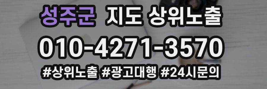 성주군 지도 상위 노출