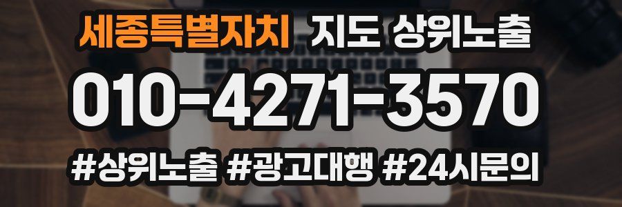 세종특별자치 지도 상위 노출